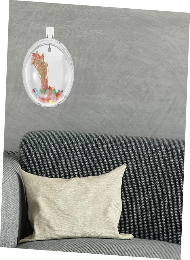 BUGUUYO Wall Goldfish Bowl Wall Hanging Fish Bowl Fish Bowls for Centerpieces Hanging Hydroponic Planter Wall Fish Tank Acrylic Flower Vase Planters Indoor Acrylic Vases Large Water Tank - Image 3